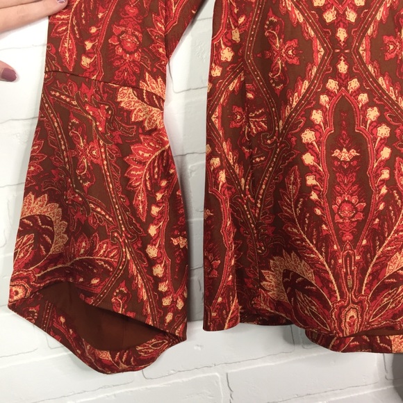 Free People Abigail Blazer Jacket Paisley Boho XS - Picture 9 of 11